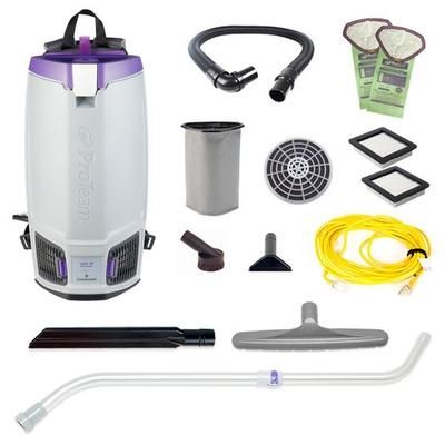 ProTeam GoFit 10, 10 quart Backpack Vacuum 107735 with Xover Performance Telescoping Wand Tool Kit 107099