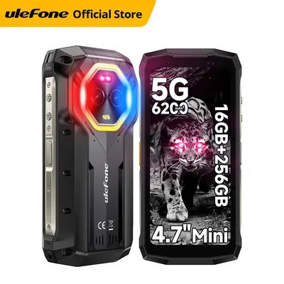 【World Premiere】Ulefone Armor Mini 20 Pro 5G 4.7" Rugged Phone 64MP Night Camera Android 14 Smartphone 6200mAh Mobile phone LED