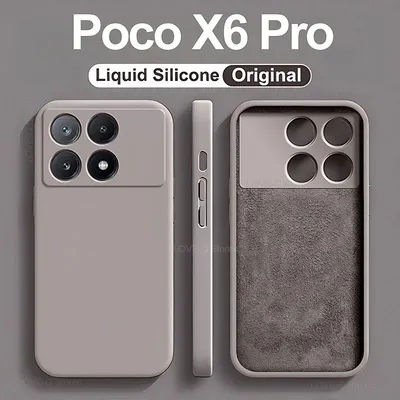 Poco X6 Prо Poco X6 Case Square Liquid Silicone Phone Cases For Xiaomi Poco X6 Prо Poco X 6 Pro