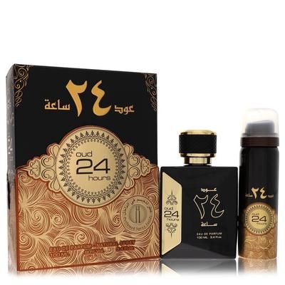 Ard Al Zaafaran Oud 24 Hours For Men By Al Zaafaran Eau De Parfum Spray + 1.7oz Perfumed Spray (unis