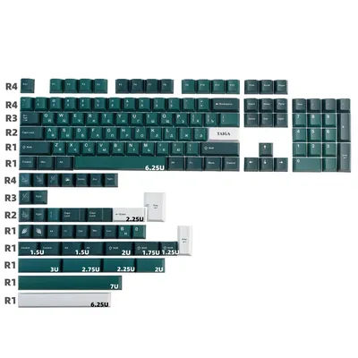 GMK Taiga Keycaps Russian 142 Keys Cherry Profile PBT Full Sets DYE Subbed GMK Clone Keycap For Mx Switches Mechanical Keyboard