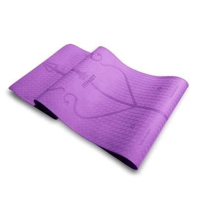 FITPADDY - Tappetino Yoga Pilates Fitness in TPE viola 16x16x62 cm