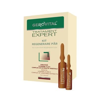 Gerovital Kit Rigenerazione Capelli con Cheratina – Fiale Fortificanti