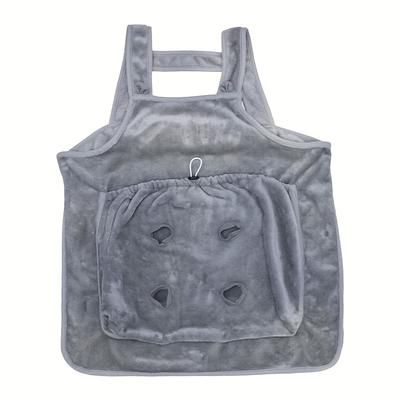 TEMU Cat Dream! Soft Gray Cat-themed Apron With Adorable - Anti-matting, Adjustable Straps, Machine Washable - Cat Lovers & Pet Enthusiasts, Cat Lover Gifts
