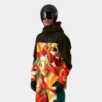 Helly Hansen Men's ULLR™ D Shell Graphic Ski Jacket Orange S