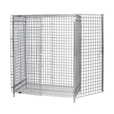 Quantum Food Service 2460-63SEC 60" Stationary Security Cage, 24"D, Silver