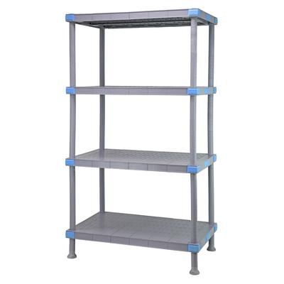 Quantum Food Service QP186062SS-4 60" NSF 4-Tier Polymer Shelf - Millenia, 18"W, 62"H, Gray