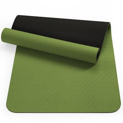 TEMU 6mm Tpe Yoga Mat Moisture-proof Non-slip Yoga Mat Thickened Fitness Mat For Home Gym Training