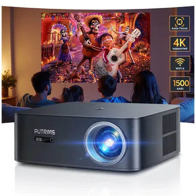 FHD 1080P Projector Bluetooth WiFi Projector Netflix Officially & AI Auto Focus 1500 ANSI 30000 lumens Auto-focus 4K Support