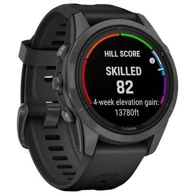 Garmin Fenix 7S Pro GPS Smartwatch - Carbon Gray DLC Titanium with Black 42mm