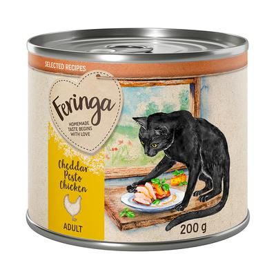 6x200g Chedder Pesto Chicken Selected Recipes Feringa Wet Cat Food