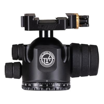 Two Vets Tripods Inc 44MM Dual Tension Ballhead w/Arcalock Dual Clamp Arca Swiss and Picatinny Black 3in 850044845279