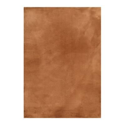 Tappeto imitazione pelle di coniglio molto morbida terracotta 120x170