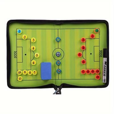 TEMU 1pc Zipper Football Tactical Board Folding Sand Table Tactical Plate Football Game Folding Zipper Tactical Board