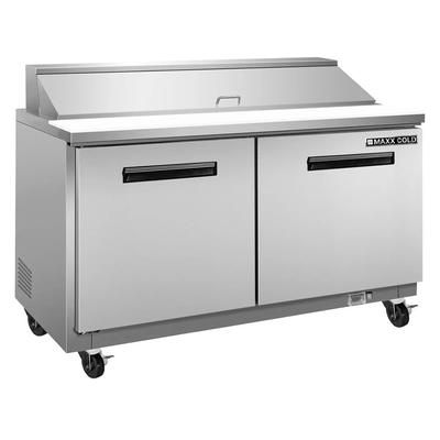 Maxx Cold MXCR60SHC 61 1/5" X-Series Sandwich/Salad Prep Table w/ Refrigerated Base, 120v, Stainless Steel