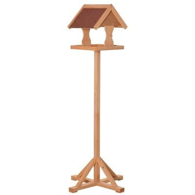 TEMU Wooden Bird Table Wild Bird Feeding Station Freestanding Feeder For Garden Outdoor 55 X 55 X 144cm