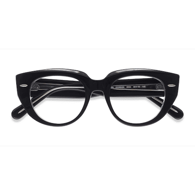 Female s horn Black Acetate Prescription eyeglasses - Eyebuydirect s Ray-Ban RB5586 Doreen