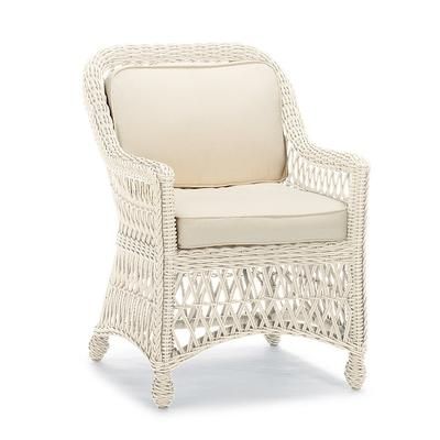 Hampton Dining Replacement Cushions - Dining Arm Chair, Standard, Restored Chalk - Frontgate
