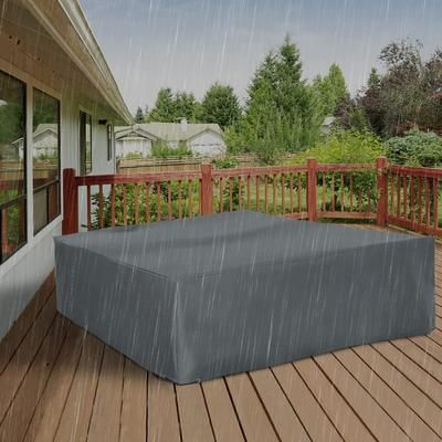 TEMU 600d Oxford Patio Garden Furniture Dining Table Chair Set Cover Protector Anti-uv 275l X205w X 90hcm