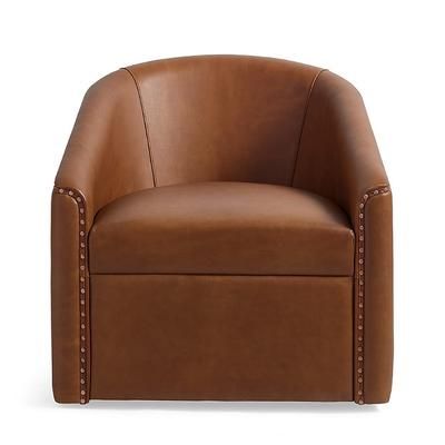 Atticus Swivel Chair - Hickory - Grandin Road