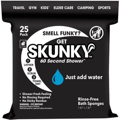 Skunky® Rinse Free Bathing Wipes, Set of 2 by SKUNKY™ in White
