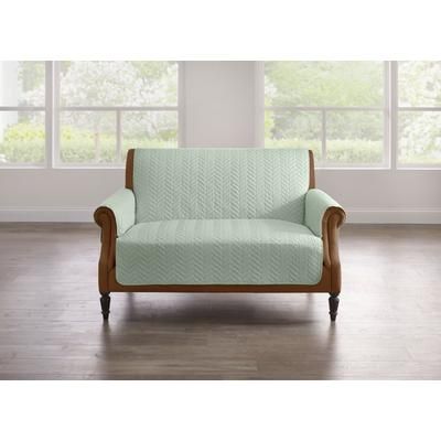 Loveseat Herringbone Pet Protector by BrylaneHome in Seafoam