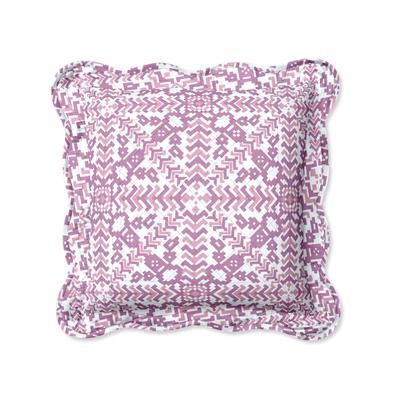 Florence Square Pillow by BrylaneHome in Mauve Orchid Tile