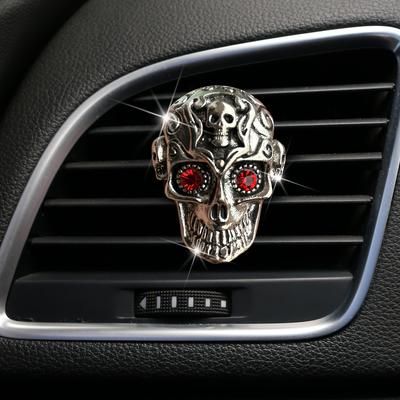 TEMU Vintage Freshener Clip Set With Blue And Red Eyes, Retro Headphone Design, Halloween Scary Aroma Diffuser For Vehicle Air Vent, Multipack Incense Holder Accessory With Balm/tablet/stick Options