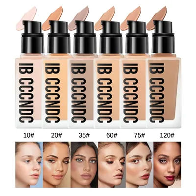 Flawless All Day 6 Color Waterproof Concealer Foundation For Women Makeup Full Coverage Long Lasting Moisturizing