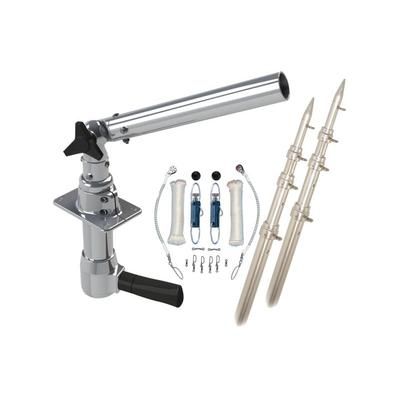 RUPP Marine Top Gun Package w/18' Poles & Complete Single Line Rigging Kit w/Klickers Release Clips Revolution REV-TPGN-18T