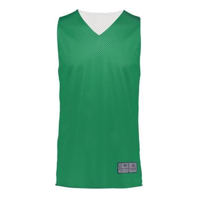 Augusta Sportswear 162 Youth Tricot Mesh Reversible 2.0 Jersey in Kelly/White size 2XS | Polyester