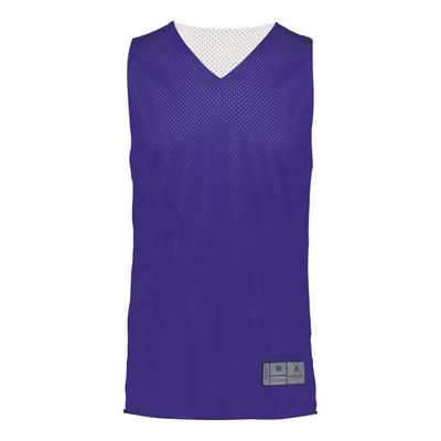 Augusta Sportswear 162 Youth Tricot Mesh Reversible 2.0 Jersey in Purple/White size XS | Polyester
