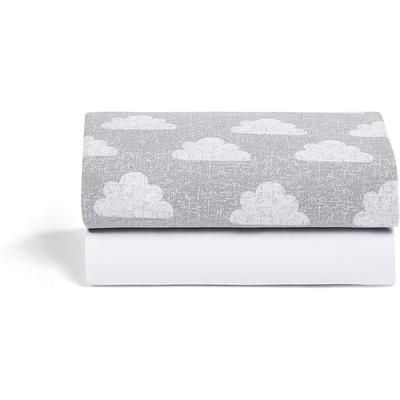 Snuz SnuzPod Crib Fitted Sheets, 2 Pack - Cloud