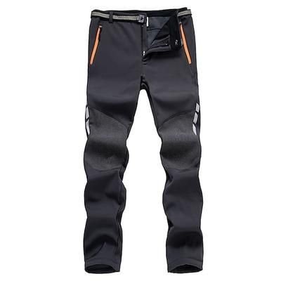 pantaloni da escursionismo uomo softshell pile caldo antivento pantaloni da passeggio pantaloni da esterno pantaloni da sci per arrampicata, trekking, sport all'aria aperta (uk m / tag xl, grigio)