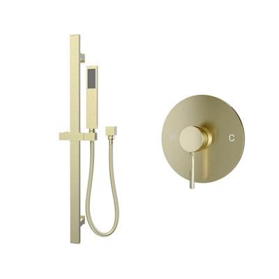 Randolph Morris Tranquil Square Handheld Pet Shower with Round Valve and Bar RMAS-VR1F-GBSQ-HSSQ01-EUSQ02-BB
