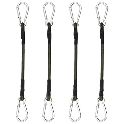 Strap Silver Bungee Cord Metal Latex Cords Carabiner Outdoor Elastic Strap Outdoor