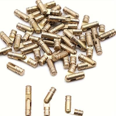 TEMU 30pcs Barrel Hinges, Hidden Hinges Brass Mini Hidden Furniture Hinges For Diy Jewelry Box, Hand Craft Cabinet Door (0.2-0.8in)