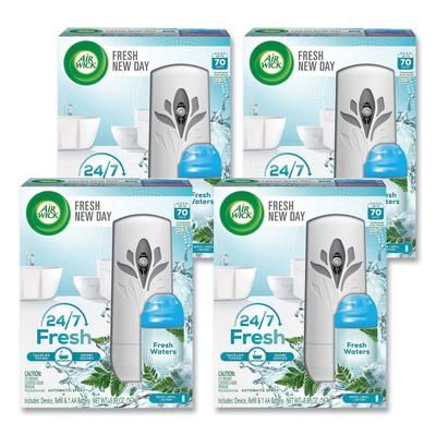 Air Wick 88413 Freshmatic Ultra Automatic Starter Kit, 5.94 x 3.31 x 7.63, White, Fresh Waters, 4/Carton - Case of 4 RAC88413