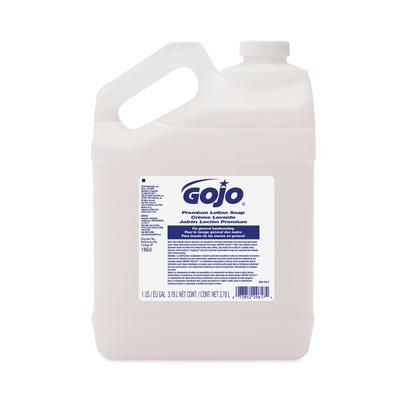 Gojo 186004CT White Premium Lotion Soap, Waterfall Scent, 1 gal Refill, 4/Carton