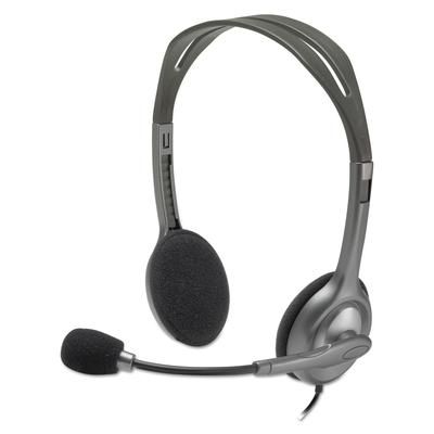 Logitech 981000612 H111 Binaural Over-the-Head, Stereo Headset, Black/Silver