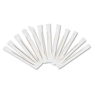 Royal RPP RIW15 Cello-Wrapped Round Wood Toothpicks, 2 1/2", Natural, 1000/Box, 15 Boxes/Carton - Case of 15000 RPPRIW15