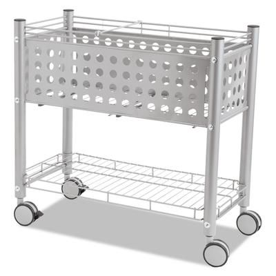Vertiflex Products VF52000 Smartworx File Cart, One-Shelf, 28.25w x 13.75d x 27.38h, Matte Gray VRTVF52000