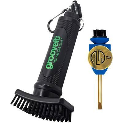 Grooveit Golf Scrub Brush & Blue Skinny Golf 4-in-1 Divot Tool