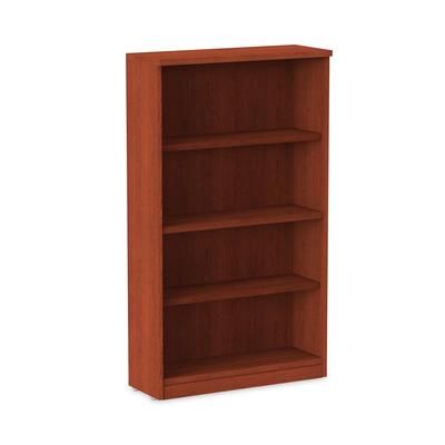 Alera Valencia Series Bookcase, Four-Shelf, 31 3/4w x 14d x 54 7/8h, Medium Cherry (ALEVA635632MC)