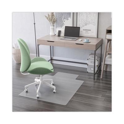 Deflecto CM2E432F EconoMat All Day Use Chair Mat for Hard Floors, Lip, 46 x 60, Low Pile, Clear DEFCM2E432F