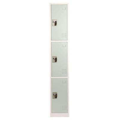 AdirOffice Steel Storage Locker, 3 Compartment, 12 x 12 x 72, Misty Green (ALHI629203MGRN)