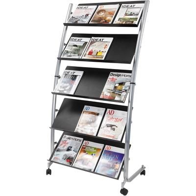 ALBA DD5GM Large Mobile Literature Display - 350 x Sheet - 5 Compartments