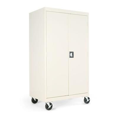 Alera 36680 Assembled Mobile Storage Cabinet, w/Adjustable Shelves 36w x 24d x 66h, Putty ALE36680