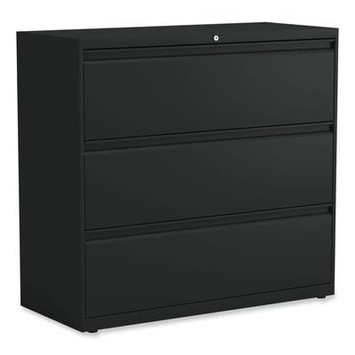 Alera HLF4241BL Lateral File, 3 Legal/Letter/A4/A5-Size File Drawers, Black, 42" x 18" x 39.5" ALEHLF4241BL