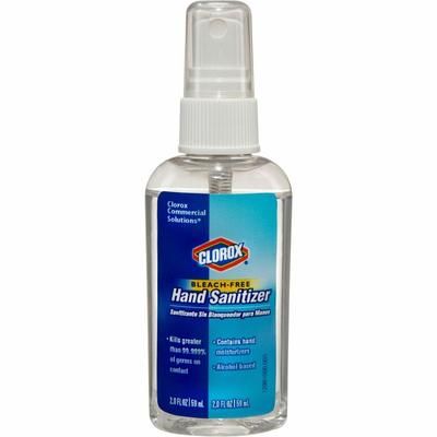 Clorox Commercial Solutions Hand Sanitizer Spray, 2 fl oz (59.1 mL), Spray Bottle Dispenser, Kill Germs, Hand, Clear, Bleach-free, Non-sticky, Non-gre